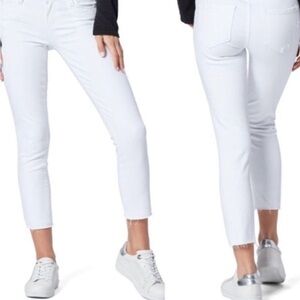 PAIGE Women's Crisp White Ankle Jeans